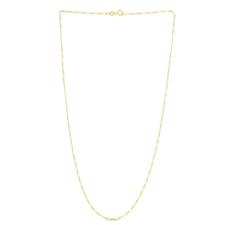 14K Yellow Gold 24 1.3mm Figaro Chain