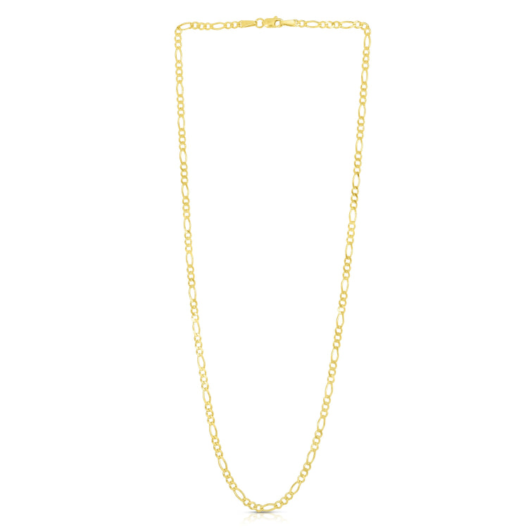 14K Yellow Gold 22 2.8mm Figaro Chain