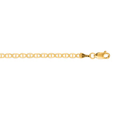 14K Yellow Gold 10 3.2mm Mariner Chain Anklet