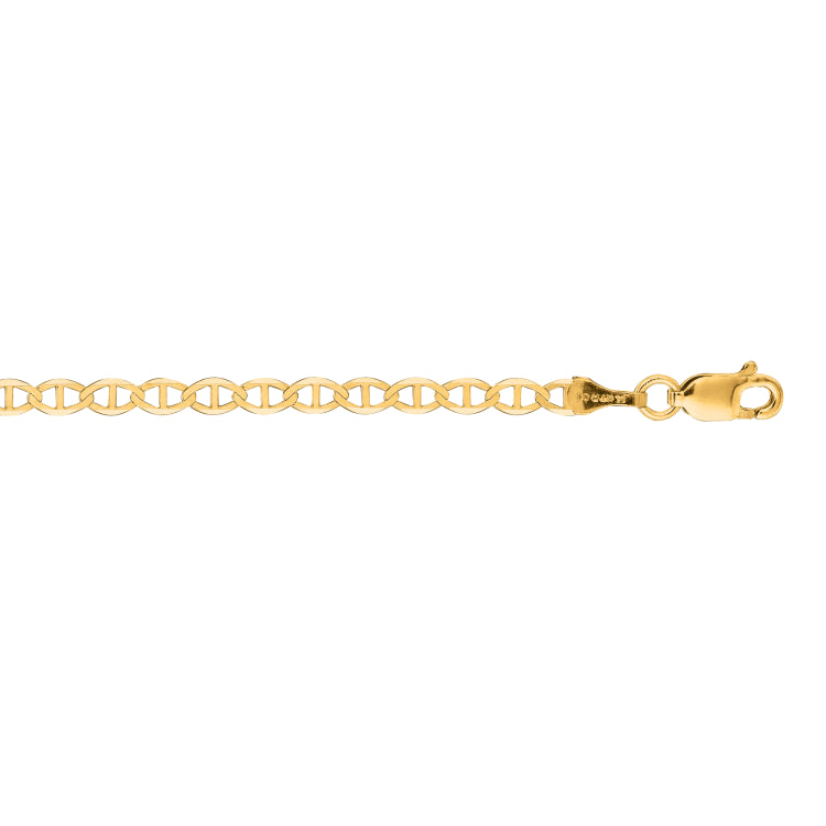 14K Yellow Gold 18 3.2mm Mariner Chain