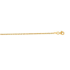 14K Yellow Gold 20 1.6mm Royal Rope Chain with Lobster Lock