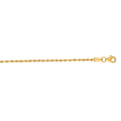 14K Yellow Gold 24 1.8mm Royal Rope Chain with Lobster Lock
