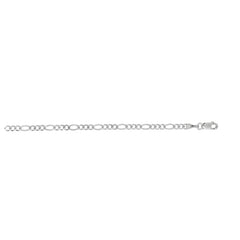 14K White Gold 24 2.6mm Figaro Chain