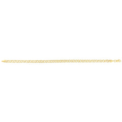14K Yellow Gold 7.25 Mini Double Link Lite Charm Bracelet