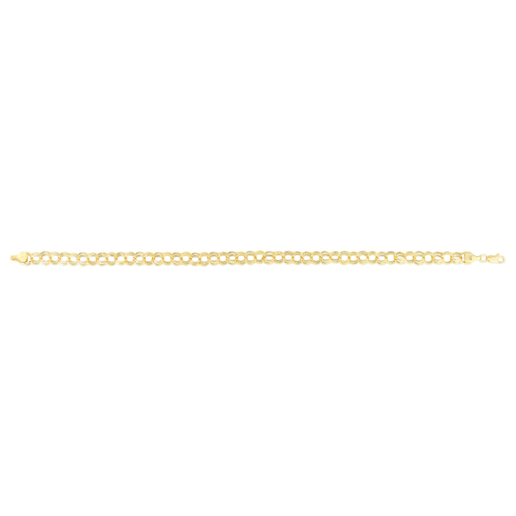 14K Yellow Gold 7.25 8.25mm Lite Charm Bracelet