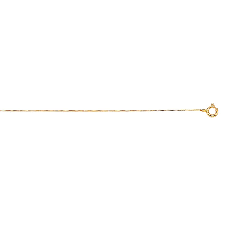 10K Yellow Gold .45mm Classic Box 18 Chain with Spring Ring