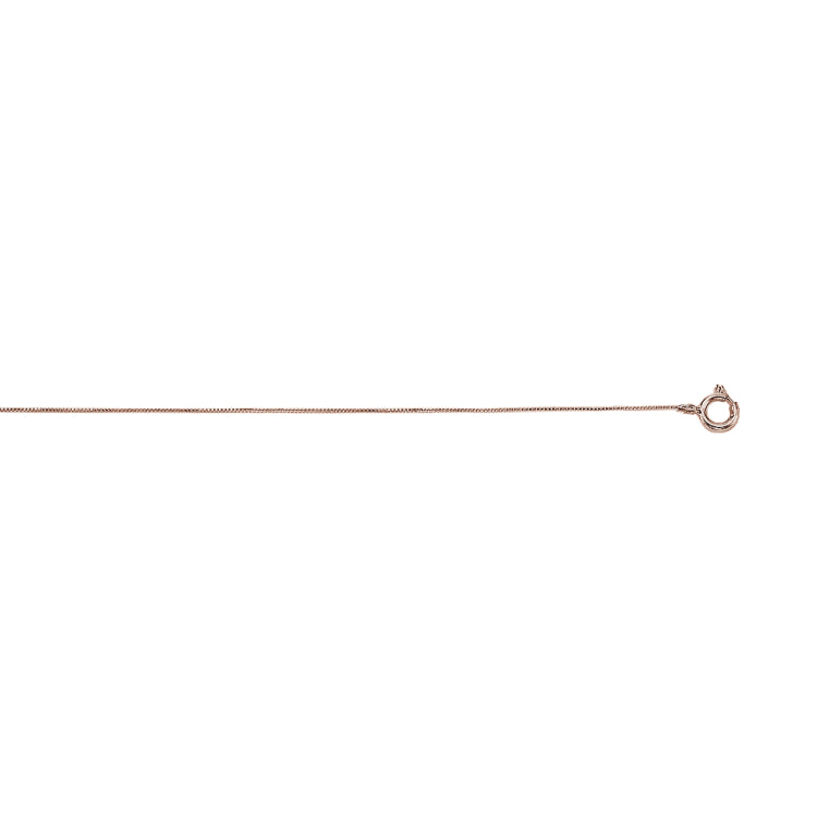 10K Rose Gold .45mm Classic Box 18 Chain with Spring Ring