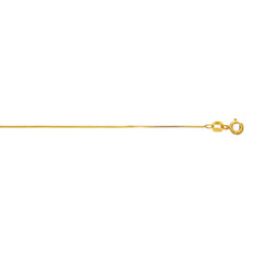 10K Yellow Gold .6mm Classic Box 24 Chain with Spring Ring