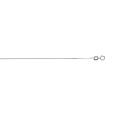 10K White Gold .6mm Classic Box 24 Chain with Spring Ring