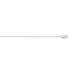 10K White Gold 0.78mm Classic Box 22 Chain with Lobster Lock