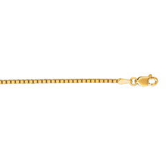 10K Yellow Gold 1.4mm Classic Box 22 Chain with Lobster Lock