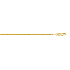 10K Yellow Gold 1.5mm Sparkle 18 Chain with Lobster Lock