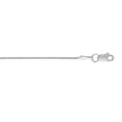 10K White Gold 1.0mm Wheat 18 Chain with Lobster Lock