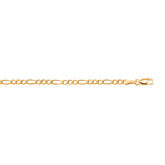 10K Yellow Gold 2.6mm Figaro 20 Chain with Lobster Lock