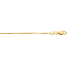 10K Yellow Gold 1mm Gourmette 18 Chain with Lobster Lock