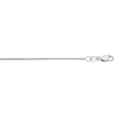 10K White Gold 1mm Gourmette 16 Chain with Lobster Lock
