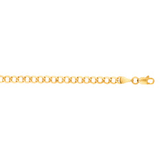 10K Yellow Gold 4.4mm Lite Comfort Curb 22 Chain with Lobster Lock