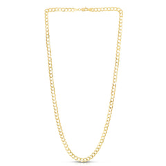 10K Yellow Gold 5.3mm Lite Comfort Curb 24 Chain with Lobster Lock