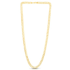 10K Yellow Gold 6.2mm Lite Comfort Curb 24 Chain with Lobster Lock