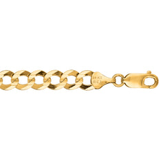 10K Yellow Gold 7.0mm Comfort Curb 22 Chain with Lobster Lock
