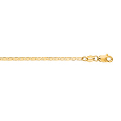 10K Yellow Gold 1.7mm Mariner 20 Chain with Lobster Lock