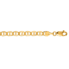 10K Yellow Gold 4.5mm Mariner 20 Chain with Lobster Lock