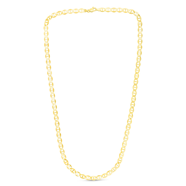 10K Yellow Gold 5.5mm Mariner 30 Chain with Lobster Lock