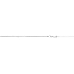 10K White Gold 0.87mm Extendable Diamond Cut Cable 18 Chain with Lobster Lock. Jump ring at 16 inches.