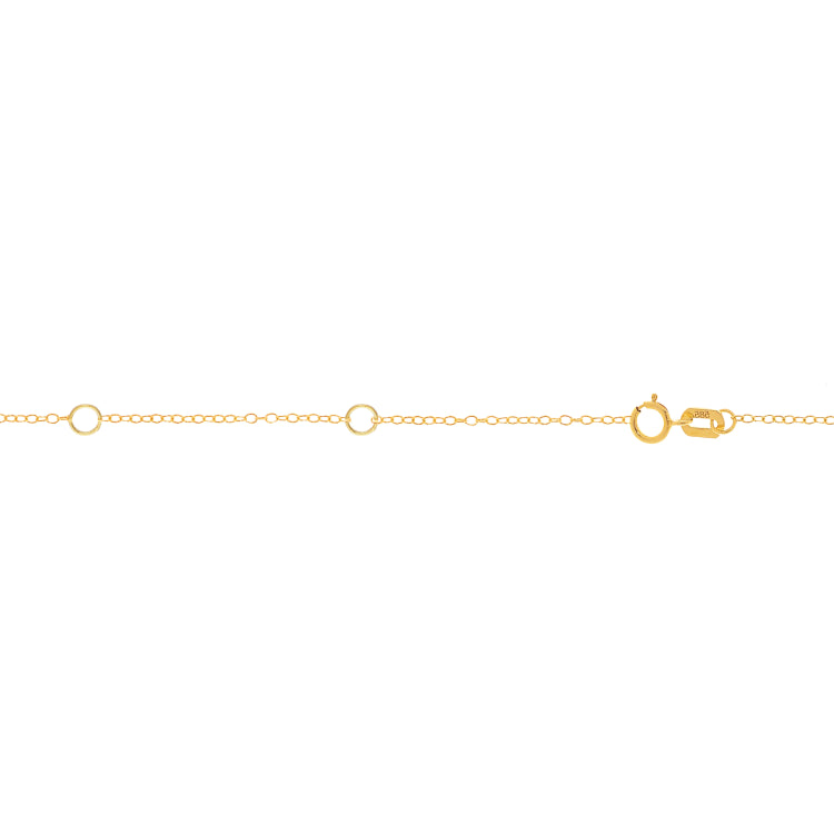 10K Yellow Gold 1.3mm Extendable Piatto 18 Chain with Spring Ring Clasp. Jump Ring at 16 and 17 inches.