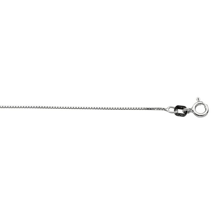 Sterling Silver 0.6mm Classic Box 18 Chain with Spring Ring Clasp