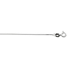 Sterling Silver 0.6mm Classic Box 18 Chain with Spring Ring Clasp
