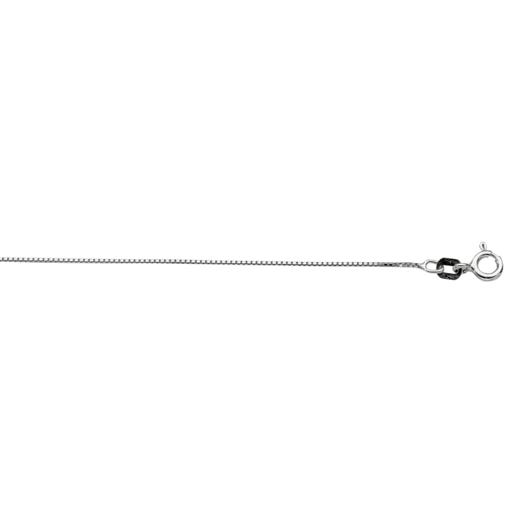 Sterling Silver 0.7mm Classic Box 16 Chain with Spring Ring Clasp