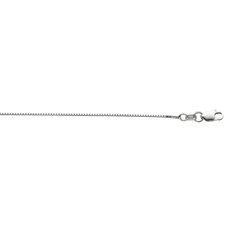 Sterling Silver 0.9mm Classic Box 24 Chain with Lobster Clasp