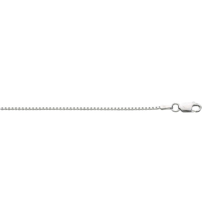 Sterling Silver 1.3mm Classic Box 18 Chain with Lobster Clasp