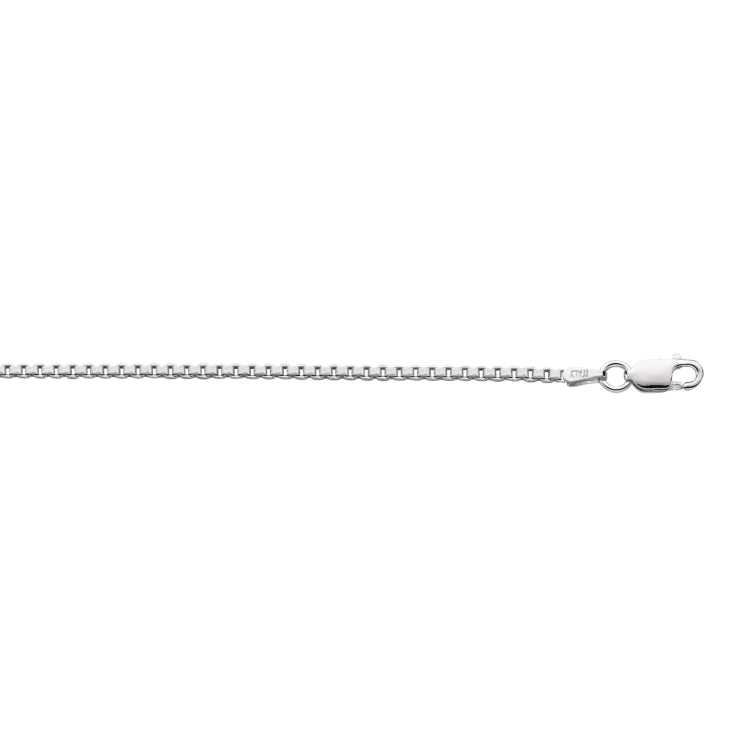 Sterling Silver 1.8mm Classic Box 30 Chain with Lobster Clasp