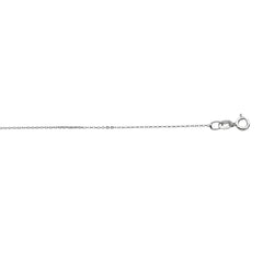 Sterling Silver 0.6mm Diamond Cut Cable 18 Chain with Lobster Clasp