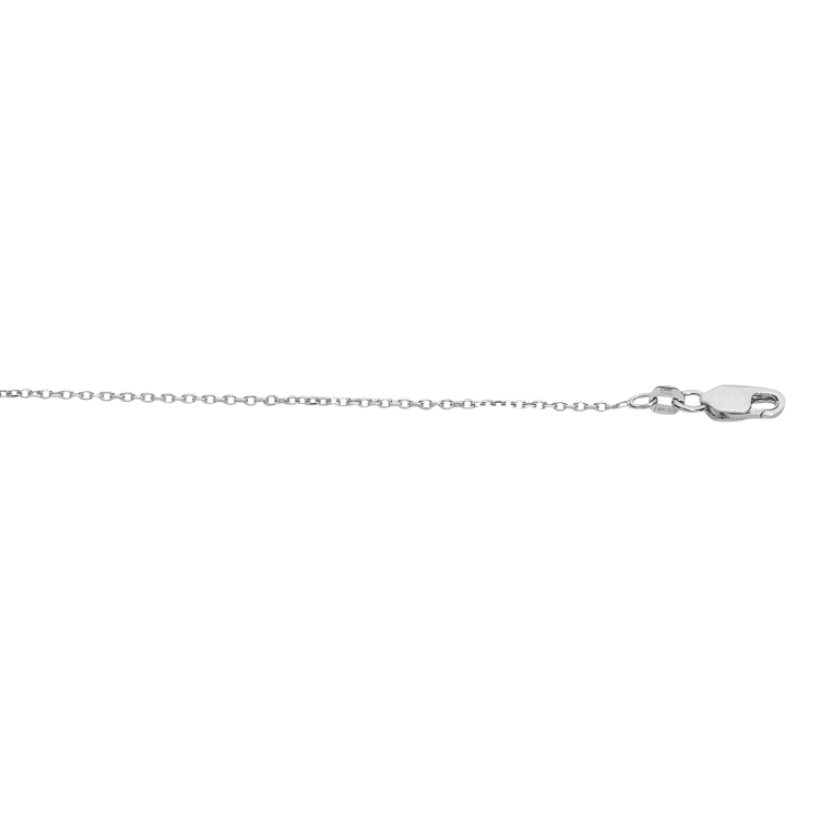 Sterling Silver 1.1mm Diamond Cut Cable 30 Chain with Lobster Clasp