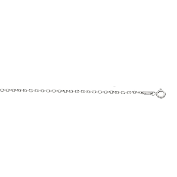 Sterling Silver 1.5mm Diamond Cut Cable 22 Chain with Lobster Clasp