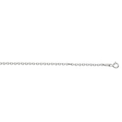 Sterling Silver 2.2mm Diamond Cut Cable 24 Chain with Lobster Clasp