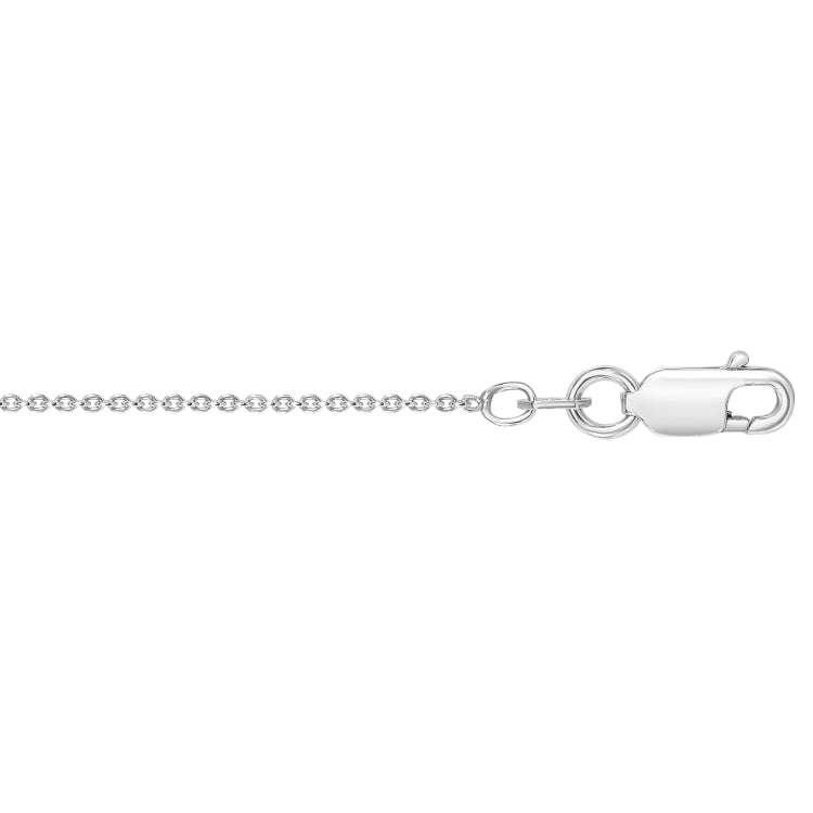Sterling Silver 1.1mm Round Cable 18 Chain with Lobster Clasp