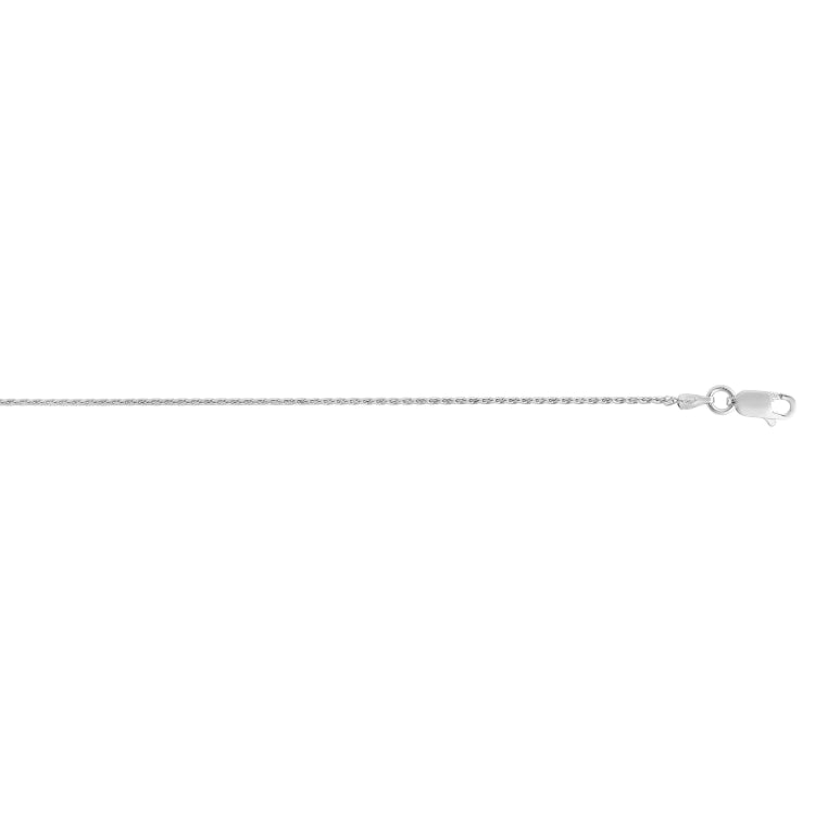 Sterling Silver 1.1mm Diamond Cut Wheat 20 Chain with Lobster Clasp