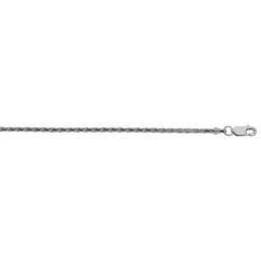 Sterling Silver 2.2mm Diamond Cut Wheat 20 Chain with Lobster Clasp