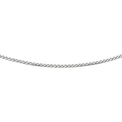 Silver 3.2mm Semi-Solid Wheat 22 Chain with Lobster Lock