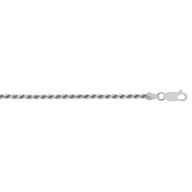 Sterling Silver 1.25mm Rope 20 Chain with Lobster Clasp