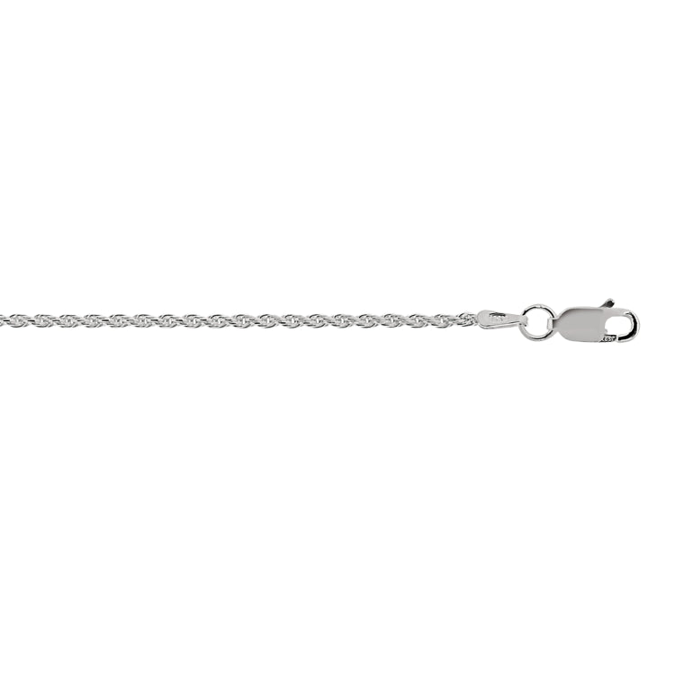 Sterling Silver 1.4mm Rope 20 Chain with Lobster Clasp