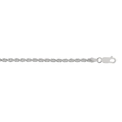 Sterling Silver 2.9mm Rope 24 Chain with Lobster Clasp