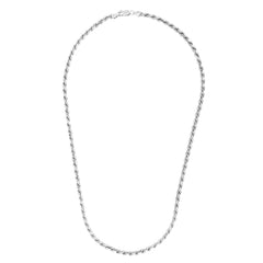 Sterling Silver 3.6mm Rope 20 Chain with Lobster Clasp