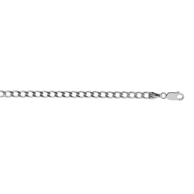 Sterling Silver 3.7mm Comfort Curb 20 Chain with Lobster Clasp