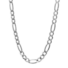 Sterling Silver 4.4mm Figaro 24 Chain with Lobster Clasp