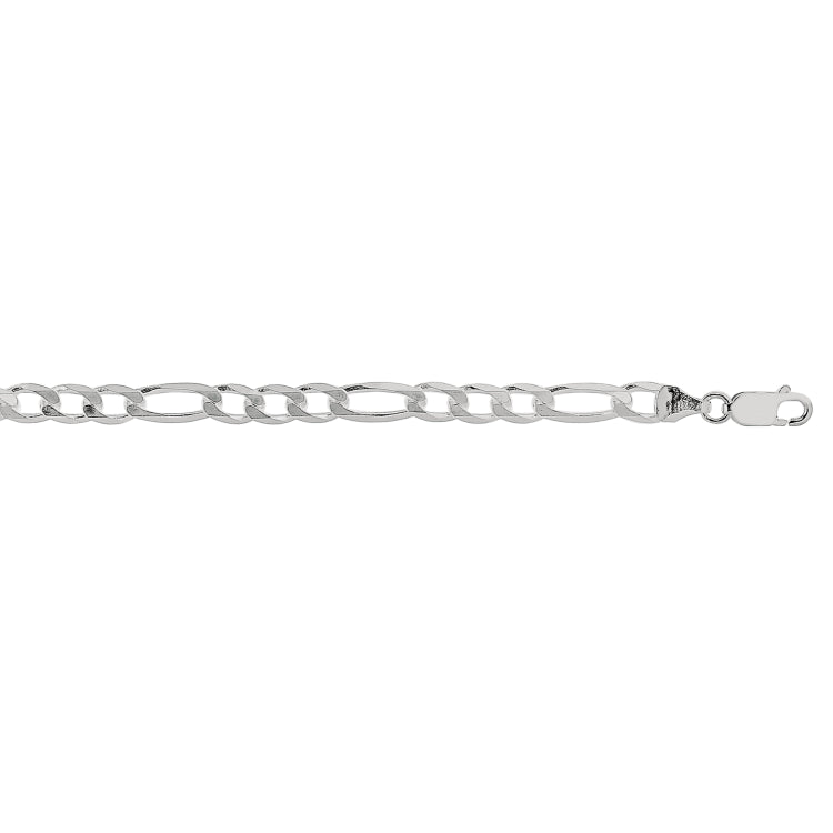 Sterling Silver 5.5mm Figaro 20 Chain with Lobster Clasp